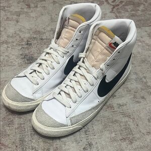 Nike Men's White and Black High-Top Sneakers